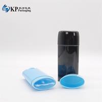 Contenant de déodorant coloré et tendance de 75 ml, forme ovale, vide, écologique, rechargeable, marque KP, modèle KP591J75, ouverture facile