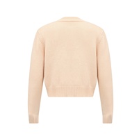 Cardigan en tricot brodé de fleurs luxueux et mignon personnalisé, vente en gros pour femmes, manches longues, designer, broderie 3D, pull pour femmes