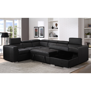 أريكة سرير عصرية من المصنع، طقم أريكة على شكل حرف U لغرفة المعيشة مع مقعد زاوية ومقعد حب وكرسي استرخاء - Product Image 5