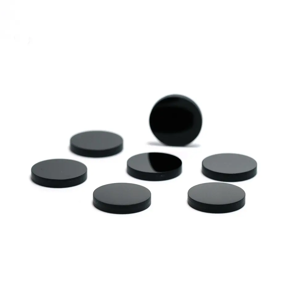 Top Quality in Excellent Cut 6mm-20mm Full Sizes Round Shape Two Flat Natural Black Onyx Stone