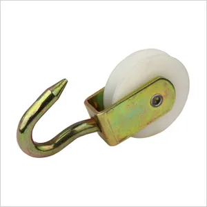 Pulleys With Hook Steel Shell Nylon Wheel Pulley