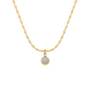 2023 Vintage Natural Stone Green <strong>Jade</strong> Pendant <strong>Necklace</strong> 18 K Plated Stainless Steel Collar <strong>Necklace</strong> Gift Jewelry - Product Image 6