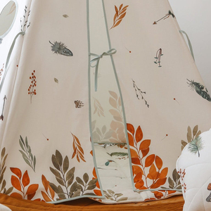 Kids <strong>Teepee</strong> Hexagonal Tent Children Play Tent Indoor &amp;Outdoor Kids Playhouse <strong>White</strong> Canvas <strong>Teepee</strong> With Pine Pole - Product Image 5