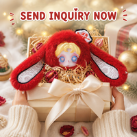 Peluche lapin, figurine en peluche à structure robuste avec délicate broderie de roses, cadeau décoratif de qualité supérieure pour collectionneurs