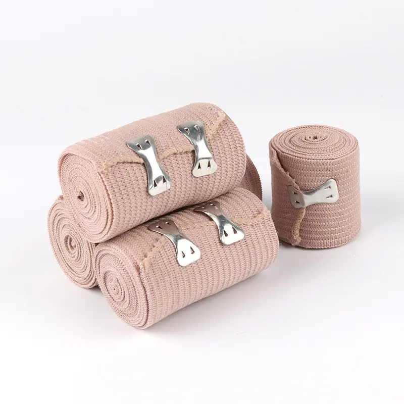 Body support High elastic bandage fabric with Fastening Clips high compression elastic bandage