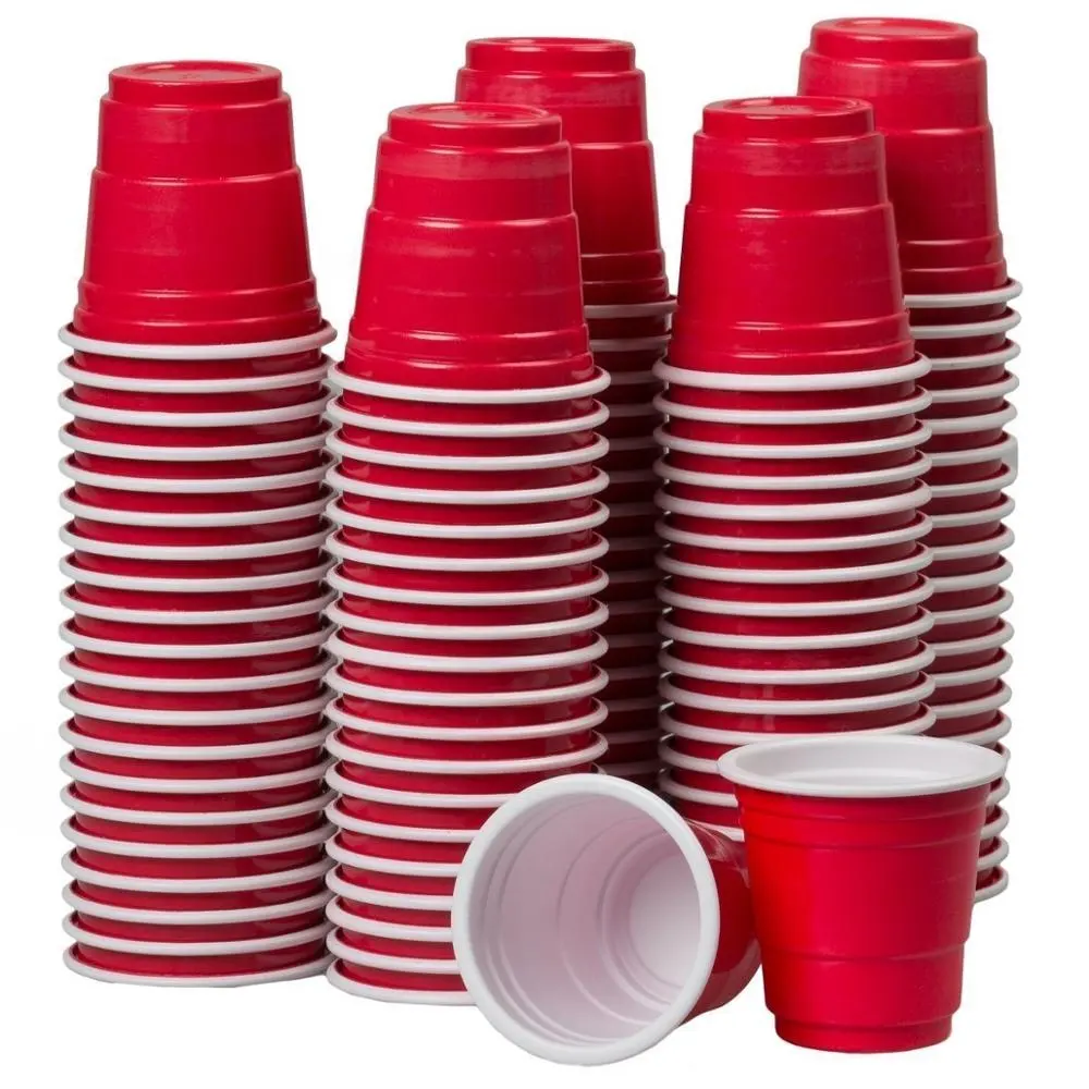 Hot Populaire Mini Bier Pong Plastic 2Oz Mini Rode Kop