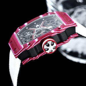 Montre-bracelet mécanique haut de gamme, ultra-fine, mouvement intégré, boîtier en fibre de carbone, cadran gravé, statut noble - Product Image 4