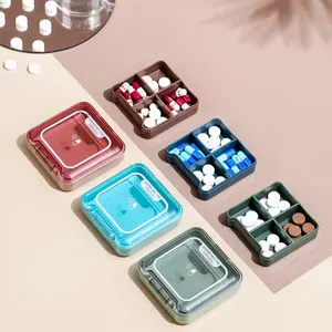 Medicine Case Pocket Plastic Storage Case Travel Pill Small Candy Storage Box With Lid