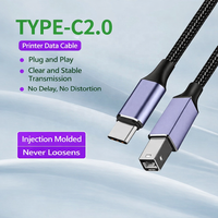 Câble USB Type-C vers USB Type B 2.0 pour le nouveau MacBook Pro, HP, Canon, Brother, Epson, Dell, Samsung, imprimante, scanner, cordon d'imprimante de type C