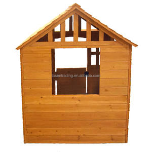 Maisonnette de jeu en bois rentable pour enfants, cabane extérieure avec jardinières, vente en gros de maisons de jeu en bois pour tout-petits - Product Image 6