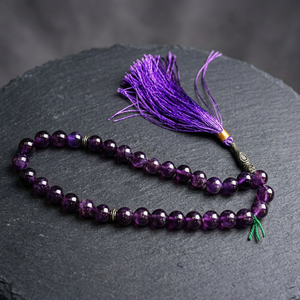 พลอยอเมทิสต์10มม. tasbih จาก33 BDS สำหรับจิตวิญญาณความสงบสุขและคุณภาพหินธรรมชาติ tasbih - Product Image 3