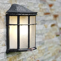 Applique murale LED vintage à montage en surface, étanche IP54, carrée, pour extérieur et intérieur, jardin, couloir