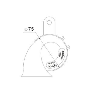 SP104013 Kit Klakson Mobil Elektrik Universal Tahan Air untuk Semua Kendaraan 12V Hitam - Product Image 2