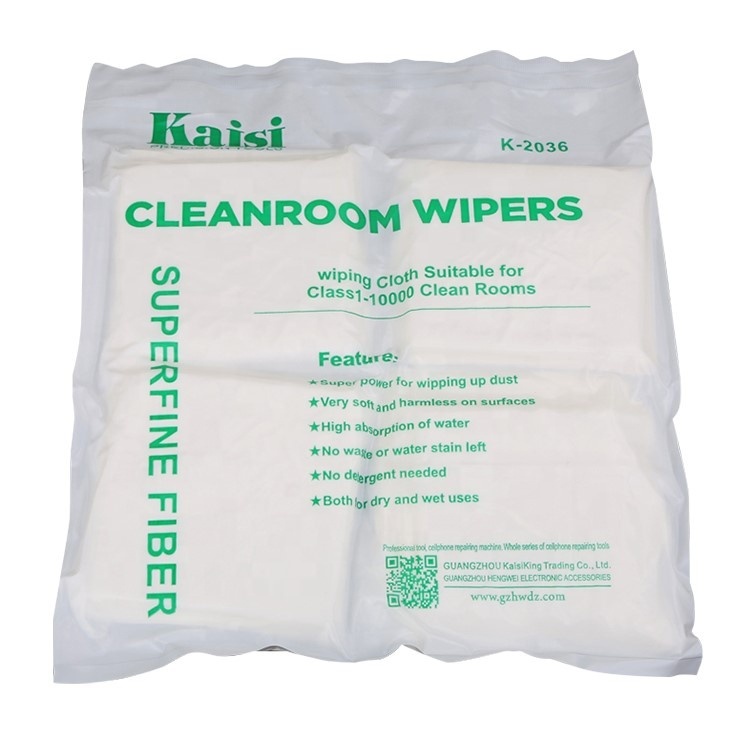 KAISI 50pcs 200pcs LCD Cleaning Cloth 9*9 Lint Free Polyester Cleanroom Dust-free Cloth
