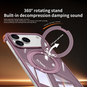 เคสโทรศัพท์แม่เหล็กแบบติดหลัง PC สำหรับ iPhone 18 17 16 15 14 13 Pro Max พร้อม 360 °   ฝาครอบกันกระแทกแบบไม่มีกรอบอะลูมิเนียม - Product Image 3