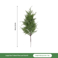 Ranting Pinus Buatan Impor, Hiasan Tanaman Hijau Natal Satu Buah, Ornamen Dekoratif Dalam/Luar Ruangan