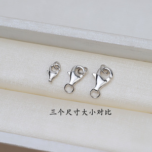 อุปกรณ์ทำเครื่องประดับเงินแท้ S925 ตัวล็อคแบบกุ้งมังกร สำหรับสร้อยข้อมือและสร้อยคอ พร้อมสายร้อยแบบหยดน้ำ สปริง ทำมือ ขายส่ง 1488 - Product Image 3