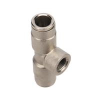 Raccords en laiton 1/8 " femelle vers 3/8 " pour tuyau, connecteurs d'interface, adaptateurs en T pour buses de brumisation, raccords de tuyau de 9,52 mm