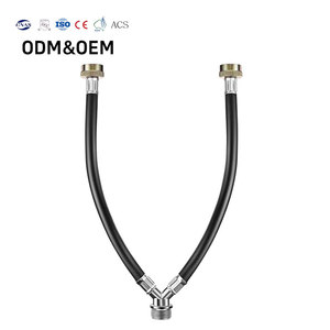 Manguera de entrada de goma reutilizable para lavadora, flexible y portátil, con conector en Y - Product Image 1