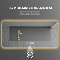 Miroir de salle de bain LED multifonctionnel luxueux écran tactile personnalisable étanche Bluetooth fonction vocale intelligente