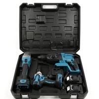 Kit combiné d'outils électriques sans fil 3-en-1, meuleuse d'angle sans balais, marteau perforateur et clé à chocs 300N