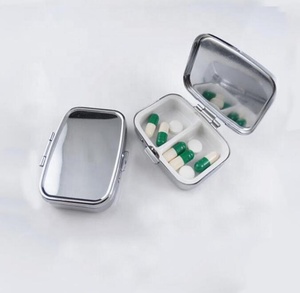 Hot Selling Square Round metal pocket pill case / Medicine Box Round Pill Organizer / metal pill box