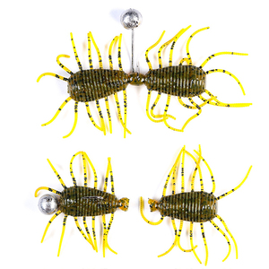 Vente en gros de leurres de pêche artificiels réalistes en forme d'insectes, en plastique, 88,4 mm, 2,9 g, pour la truite, le brochet, la perche, la pêche en rivière - Product Image 1