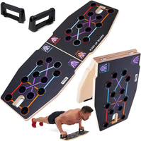 Équipement de gym multifonctionnel pour la maison, pliable, en bois massif, écologique, couleur personnalisable, portable, durable, planche de pompes et stations de dips