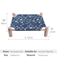 Lit pour chat, lit d'extérieur universel pour animaux de compagnie, hamacs amovibles et respirants pour chat, petit chien, cadre en bois durable, lits en toile