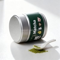 Étiquettes autocollantes en fer blanc personnalisées par le fournisseur, boîte à matcha étanche soudée, scellant haut de gamme, OEM, qualité alimentaire, impression CMJN