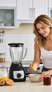 <span class=keywords><strong>Licuadora</strong></span> Profesional de <span class=keywords><strong>Vidrio</strong></span> de 1.5L, 450W, Potente, Trituradora de Hielo, para Smoothies - Product Image 4