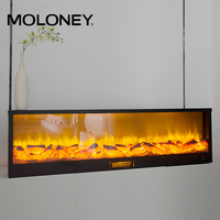 Cheminée chauffante linéaire de 1800mm de long Insert amovible Cheminée murale simulée à flamme encastrée