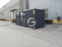 Bureau conteneur entièrement meublé, modulaire, préfabriqué, portable, avec circuit électrique complet et décoration