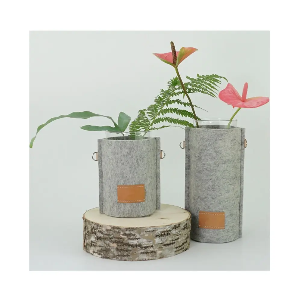 Couvercle de vase décoratif housse de protection en feutre pour la décoration de la maison