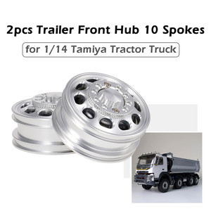 2 pièces Jantes de moyeu avant et arrière en alliage d'aluminium à 7 ou 10 rayons pour <span class=keywords><strong>remorque</strong></span> de camion tracteur RC <span class=keywords><strong>Tamiya</strong></span> <span class=keywords><strong>1</strong></span>/<span class=keywords><strong>14</strong></span> et véhicule tout-terrain RC - Product Image 6