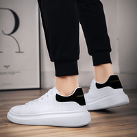 Chaussures à lacets noires quatre saisons pour homme, semelles épaisses, rehaussantes, de base, tendance, toutes saisons