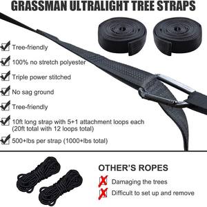 Hamaca Woqi para Acampar al Aire Libre, de Nailon Verde, Portátil, Individual/Doble, Capacidad de 226 kg, Diseño Minimalista - Product Image 2