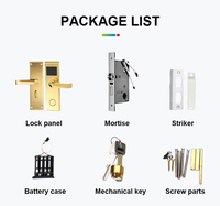 Système de serrure de porte d'hôtel RFID avec encodeur, étanche, en acier inoxydable, serrure électronique intelligente RF pour carte-clé d'hôtel, durable et polie