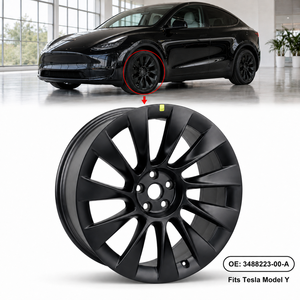 Jante en alliage d'aluminium <span class=keywords><strong>LinTech</strong></span> 20 pouces 9.5J ET45 5x114.3, noire, légère, remplacement OEM pour Tesla Model Y, référence OE 3488223-00-A - Product Image 1