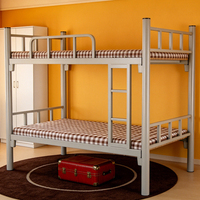 Lit mezzanine en métal pleine taille avec bureau intégré sous le lit, nouveau procédé, cadre en fer, style lit superposé