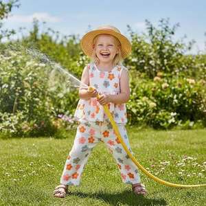 Nouvelle Collection Printemps/Été 2026 : Ensemble Fille Sans Manches Ample à Imprimé Floral et <span class=keywords><strong>Pantalon</strong></span> Long Assorti – Mélange Coton 95% – Adorable - Product Image 2