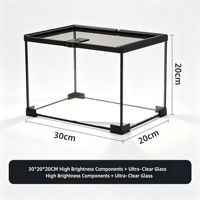 Terrarium en verre pour reptiles, vivarium, boîte d'élevage, verre ultra-transparent, écologique, durable, pour crabe ermite, gecko, lézard, serpent