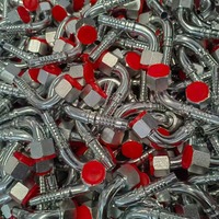 Sambungan Selang Anti Bocor Hidrolik 304 Stainless Steel BSPP Swivel Female 8xG3/8 Crimp