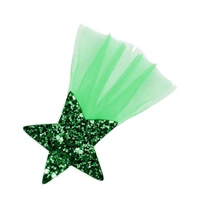 Nouvelle Arrivée Pince à Cheveux et Épingle à Cheveux en Feutre Vert Scintillant de Haute Qualité pour Enfants, Fête, Mode Géométrique Personnalisée - Product Image 1