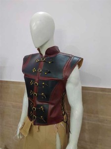 เสื้อเจอคินหนังเสริมแรงยุคกลางสำหรับผู้ชายชุดเกราะคอสเพลย์ไวกิ้งแนวแฟนตาซี - Product Image 4