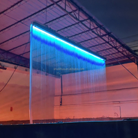 Mur de rideau d'eau, mur de cascade pour la décoration de l'aménagement paysager dans les restaurants et les hôtels