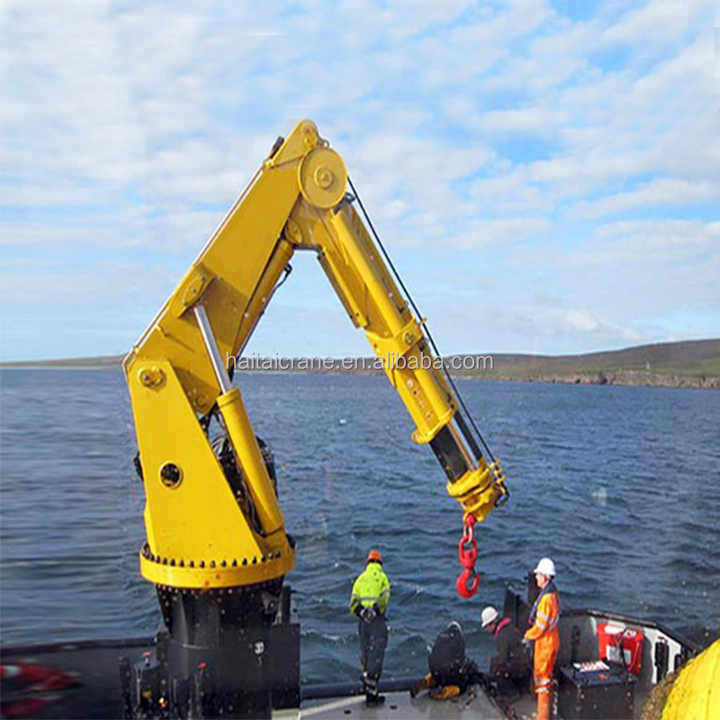 Marine Knuckle Telescopic Boom Crane CCS Certified Hydraulic 25 Ton ...