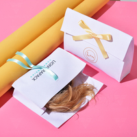 Lionwrapack Logo personnalisé imprimé ruban arc daim pochette sac de haute qualité écologique recyclable Wigbag pour Bracelets parfum