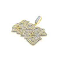 DUOYING Dropshipping Capuche Bébé Hip Hop Bijoux Charmes Pendentif Moissanite Chaîne Nom Pendentifs Collier Diamants Glacé Hommes