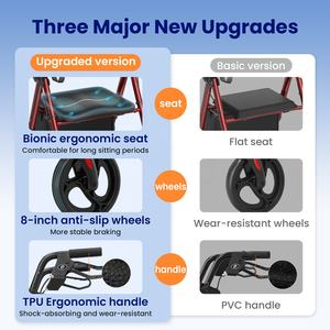 Mesin bantuan berjalan lipat kustom, untuk orang tua penyandang cacat, peralatan rehabilitasi jalan tegak - Product Image 5